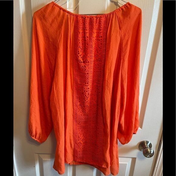 Zac &Rachel NWT woman orange blouse sz 2X - Picture 2 of 5